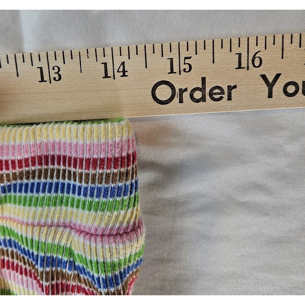 Target Pride Asymmetrical Mini Skirt Rainbow Striped Ribbed Ruched Y2K Rave Fest - Picture 3 of 5